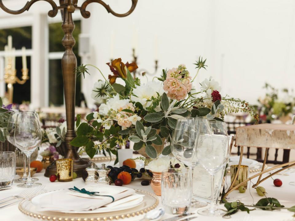 Tischdekoration zur Hochzeit von Pyrus - Pflanzenfreude.de