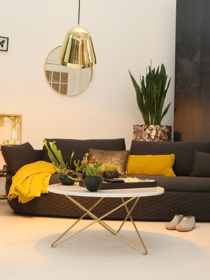 Wohnraum im eleganten Eco Deluxe Stil - Pflanzenfreude.de