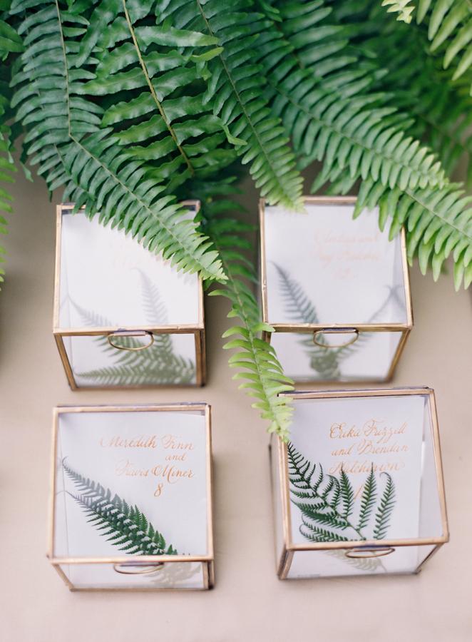 Botanische Idee für Hochzeitseinladungen und Platzkärtchen by stylemepretty.com – Pflanzenfreude.de